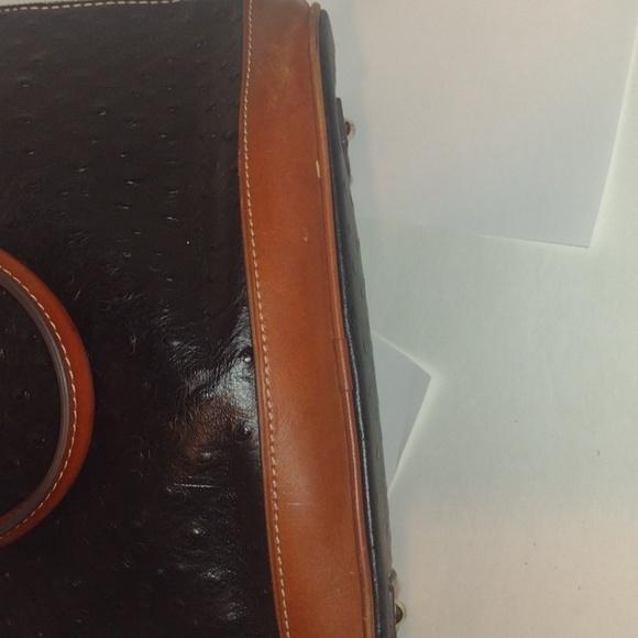 Dooney & Bourke Black Ostrich Zip Zip Satchel - Picture 16 of 16
